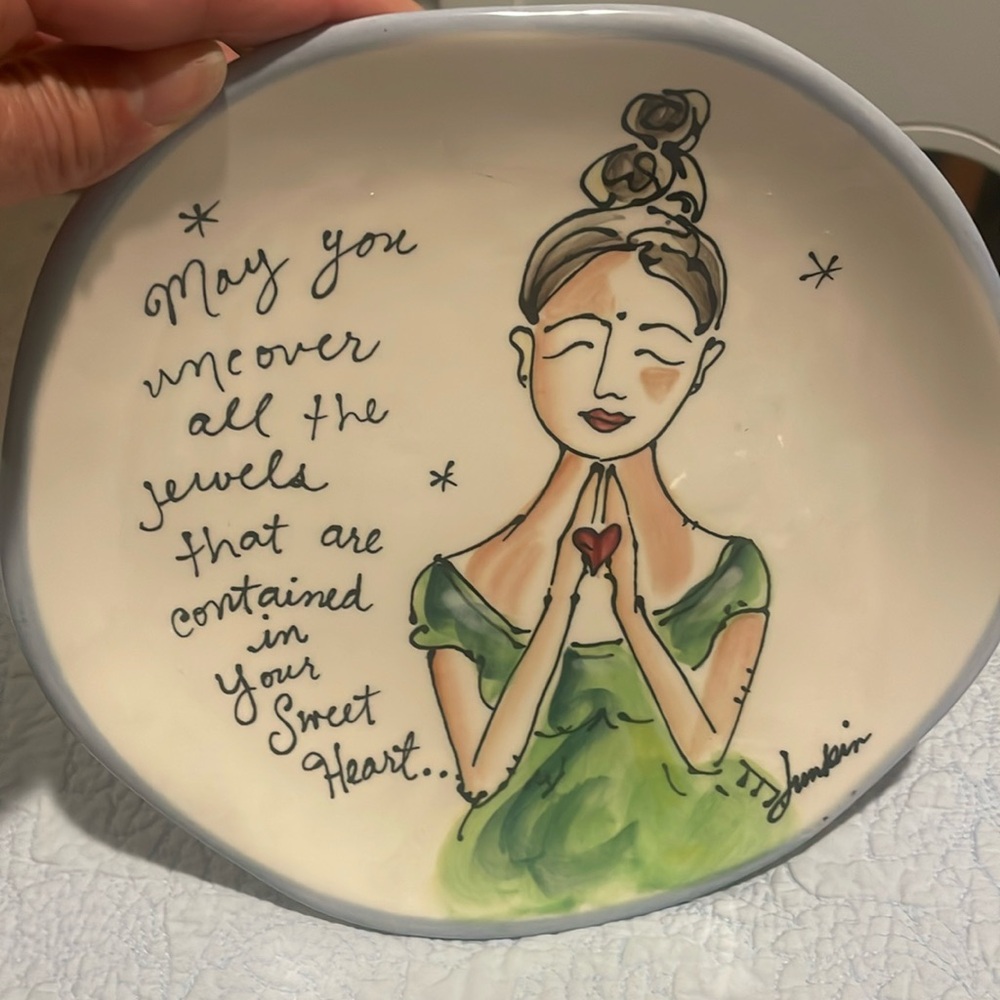 Julia Junkin + Collector Plate + “May you uncover all the jewels that…heart”